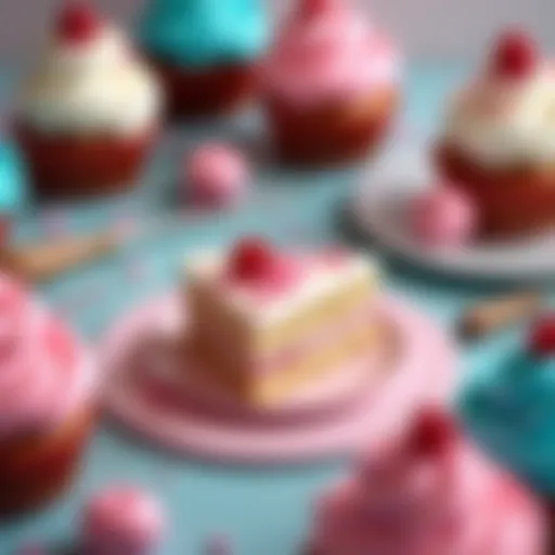 A beautifully arranged cake decorating kit with vibrant tools and materials.