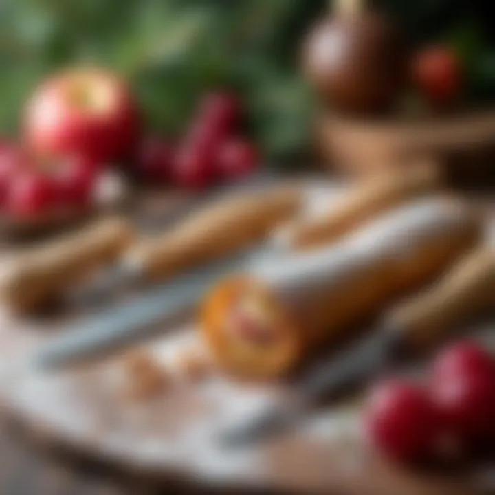 Artisanal baking tools displayed elegantly