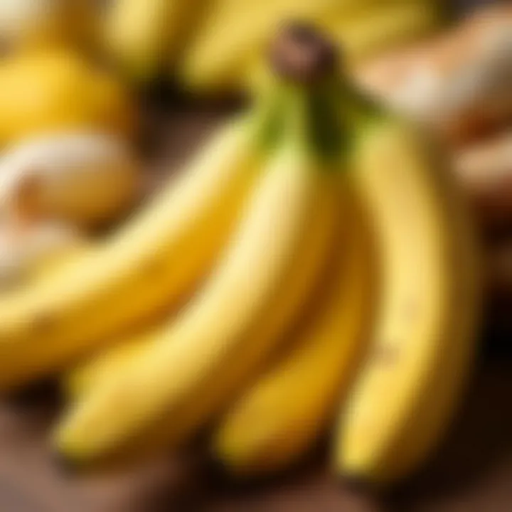 Close-up of ripe bananas ideal for baking