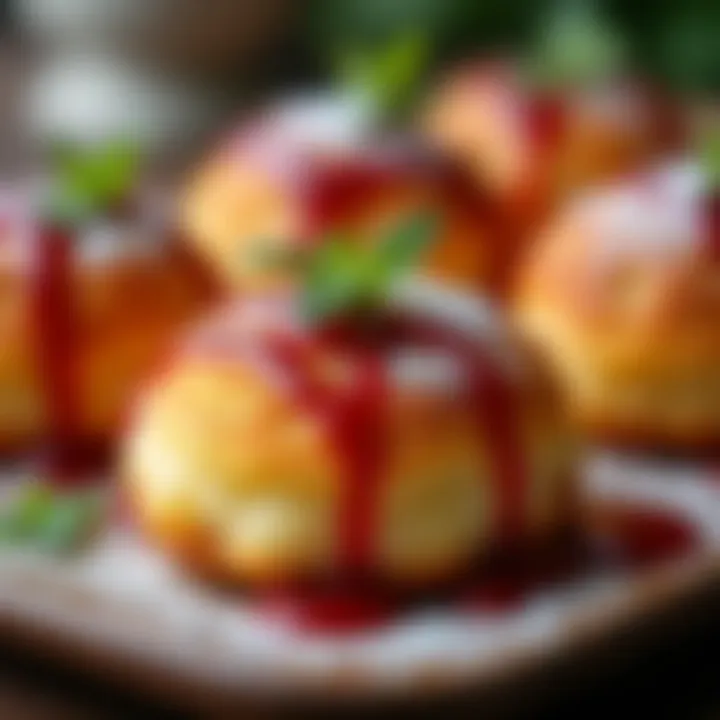 Decadent air-fried desserts displayed elegantly