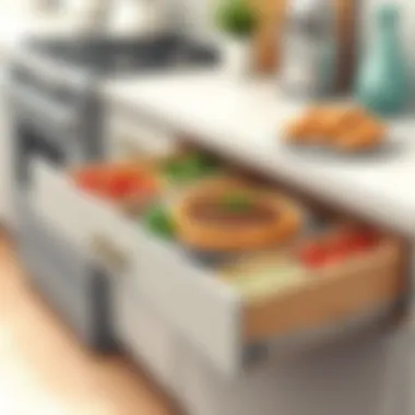 Guide to Installing Kitchen Edge Drawer Organizers Installation guide illustration for kitchen edge drawer organizers.