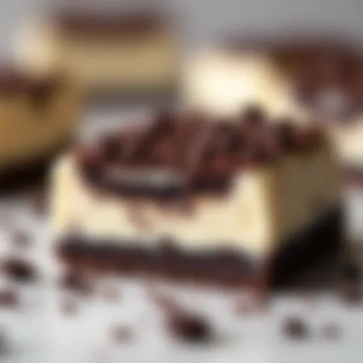 Close-up of Cookies and Cream Kudos Bar showcasing its texture and layers