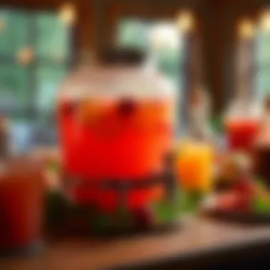 Enhancing Social Gatherings with Punch A festive gathering showcasing a punch drink dispenser in use
