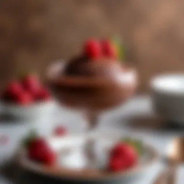 Decadent chocolate mousse in an elegant glass