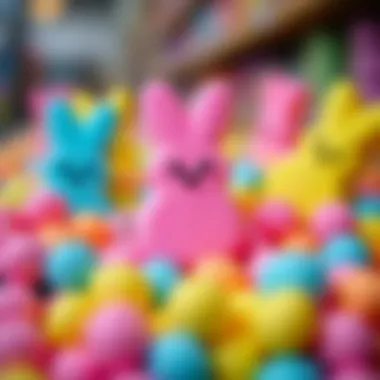 Colorful Peeps Marshmallows Display