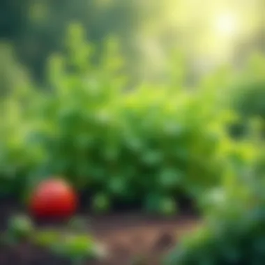 Harvesting aromatic herbs in the garden