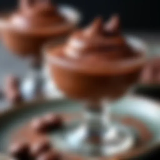 Decadent Baileys chocolate mousse served in elegant glassware