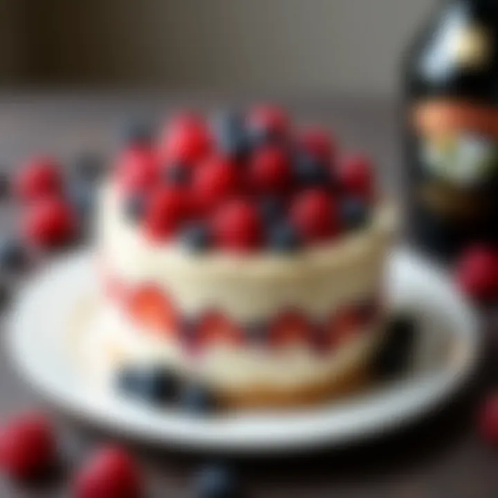 Rich Baileys Irish Cream trifle with fresh berries and sponge cake