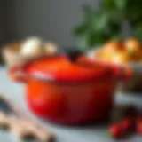 Beautifully crafted Staub cocotte showcasing its enamel finish