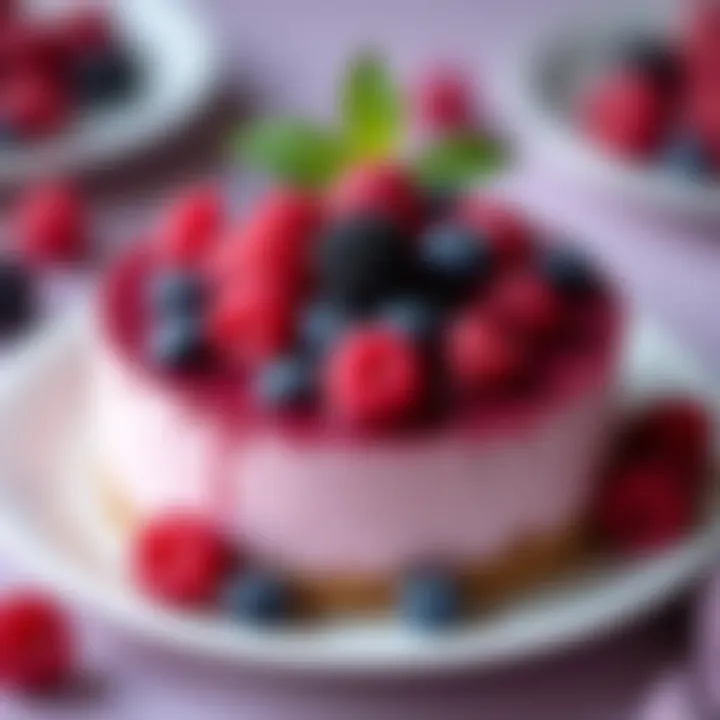 Frozen Berry Keto Cheesecake