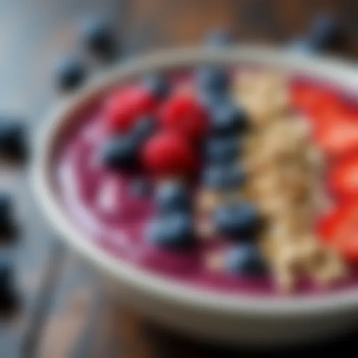 Smoothie bowl topped with seeds and berries