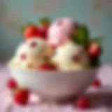 A bowl of creamy oat milk ice cream with fresh fruits