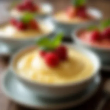 Delicious rice pudding variations displayed in elegant dishes