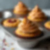 Elegant stainless steel cupcake pans stacked