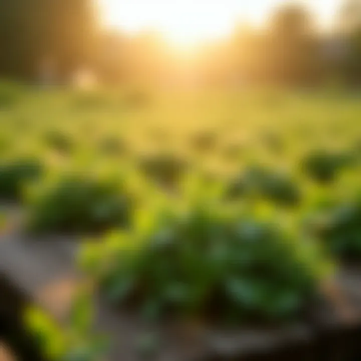 A picturesque landscape of sun-drying herbs in a rustic setting.