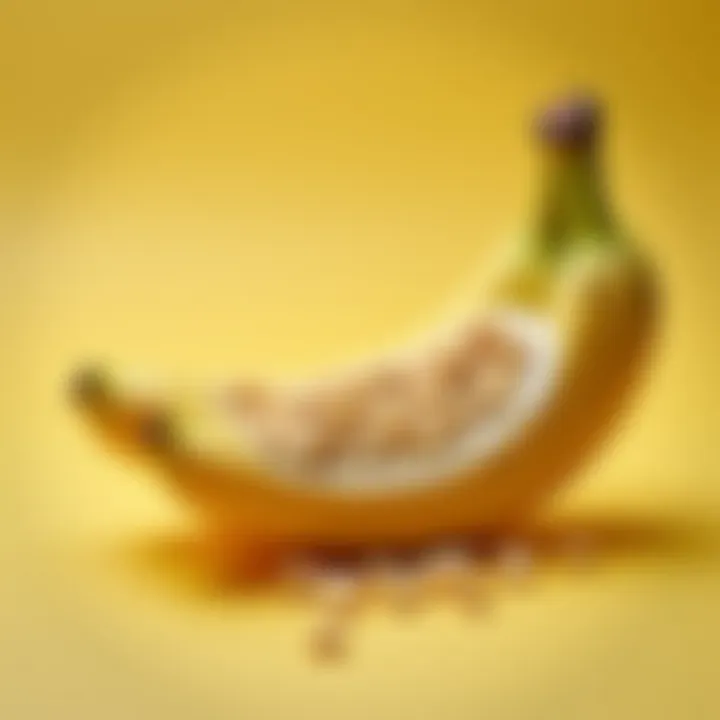 Nutritional breakdown of a banana highlighting carbohydrates